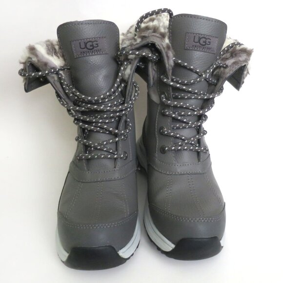 UGG Zaylee Leopard Charcoal Waterproof Snow Boots Size 7 NWOT - Picture 2 of 10